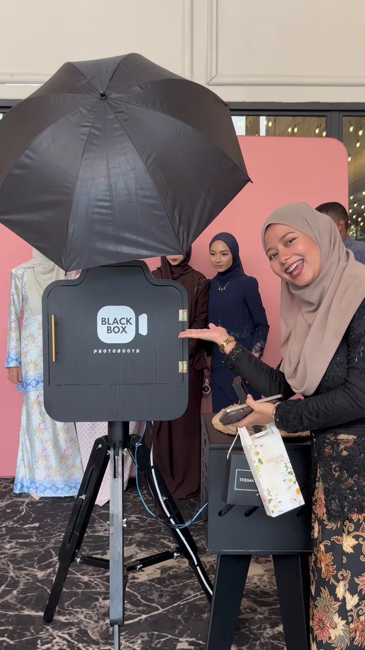 Blackbox booth set up for an event